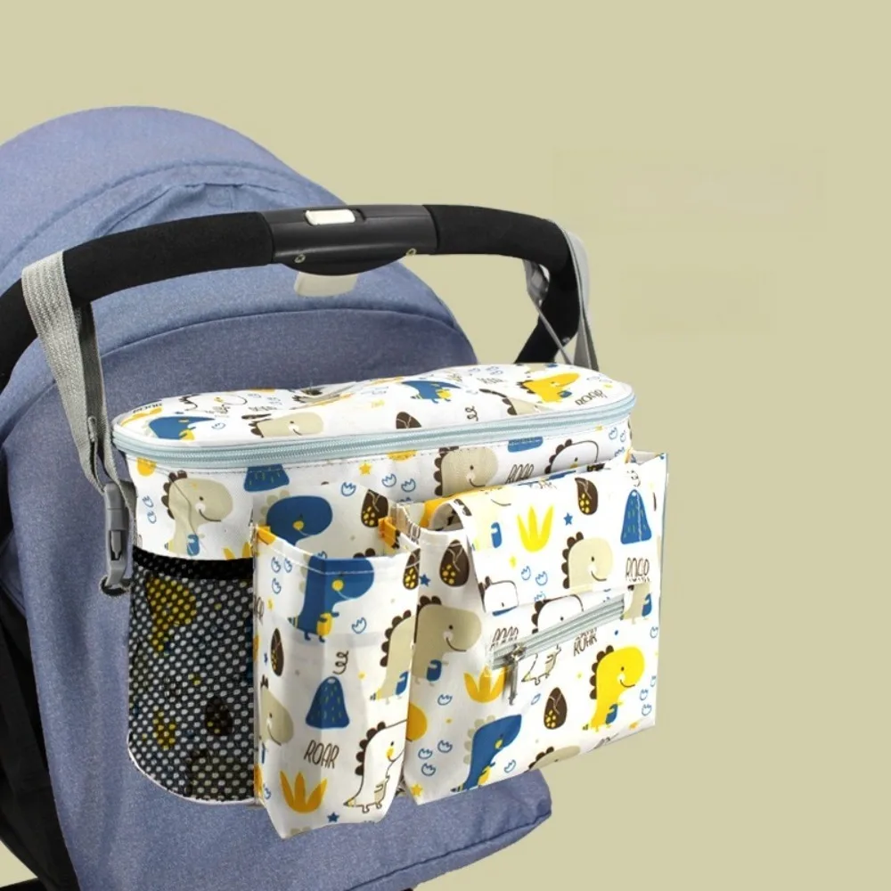 Oxford cloth Baby Stroller Bag Printed Large Capacity Cartoon Stroller Organizer Stroller Accessories Pram Buggy