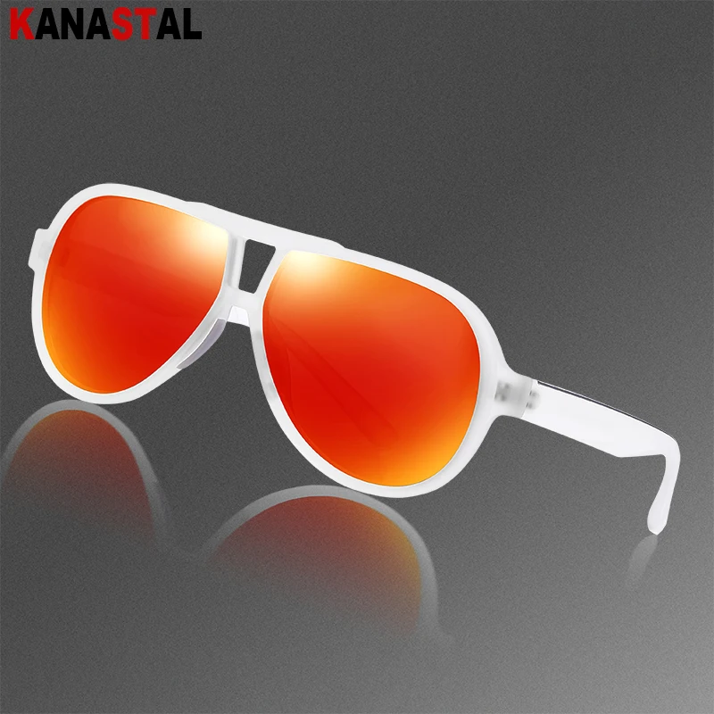 Lunettes De Soleil À Monture Rectangulaire Pêche Opaque | Accessoires