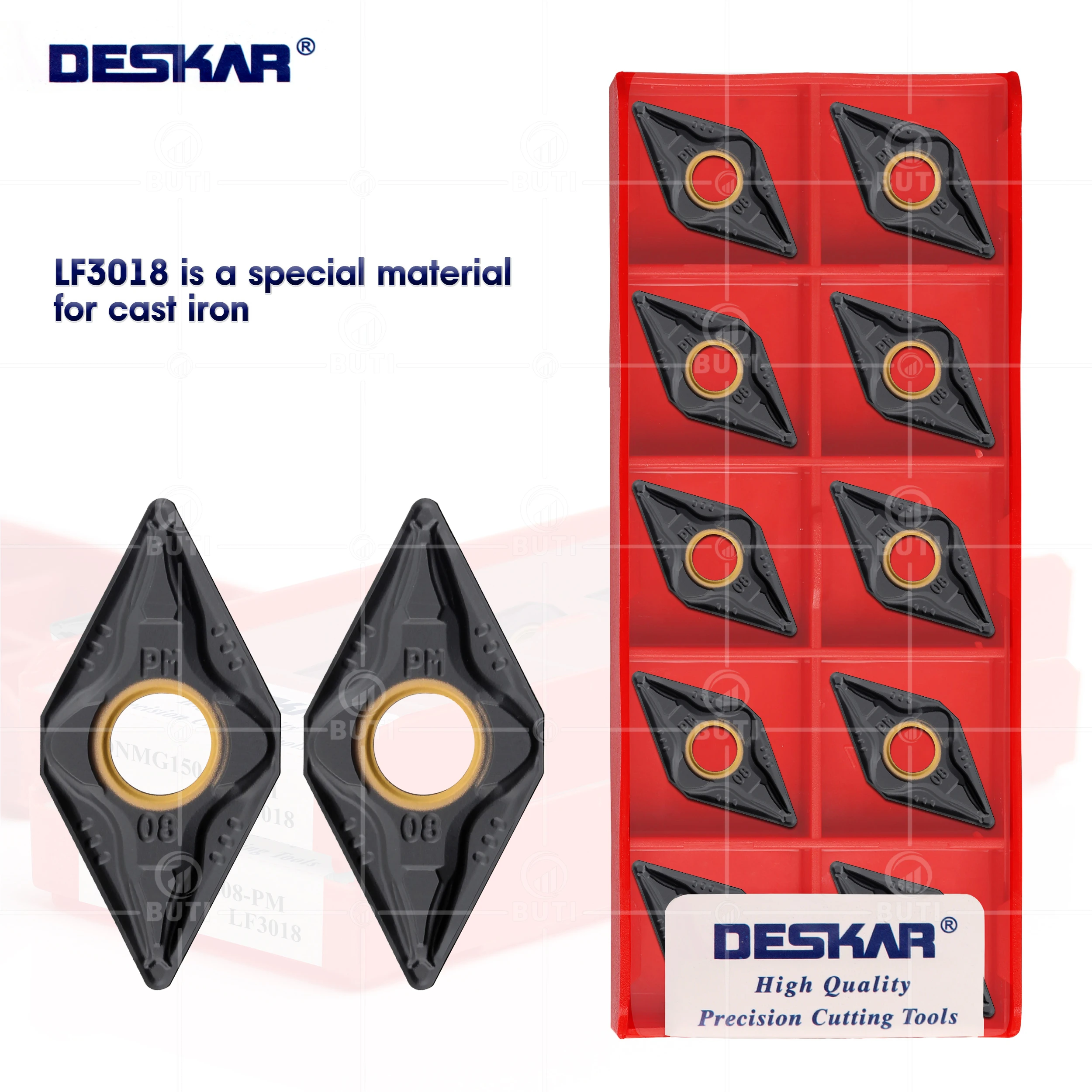 

DESKAR 100% Original DNMG150608-PM LF3018 CNC Lathe Cutter Cutting Carbide Insert Tool Parts Turning Tool Suitable For Cast Iron