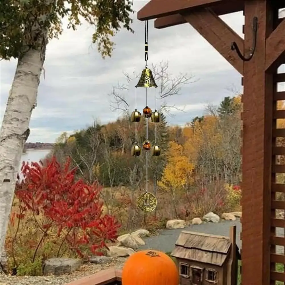Large Outdoor Garden Wind Chimes Metal Yard Hanging Home Decoration Ornament Indoor Copper Gifts Decor Outdoor H9f7