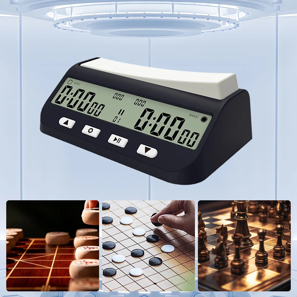 Professional Chess Digital Timer Chess Clock Count Up Down Chess Games Stopwatch Timer for Chess Game I-GO/Chinese Chess Game
