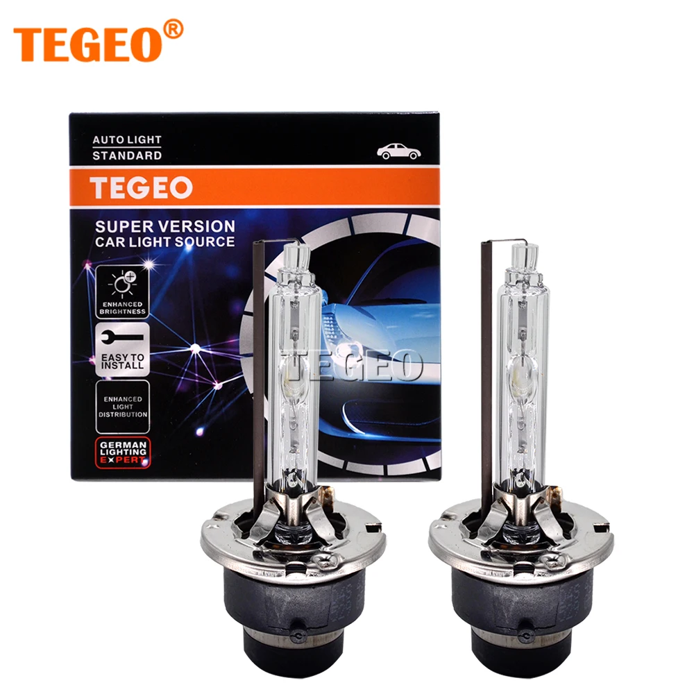 

TEGEO 2PCS D2S HID Xenon Light D1S D2S D3S D4S HID Bulb 3800LM 6000K 8000K 4300K Xenon Light 35W 55W 12V 45V 85V Car Headlight