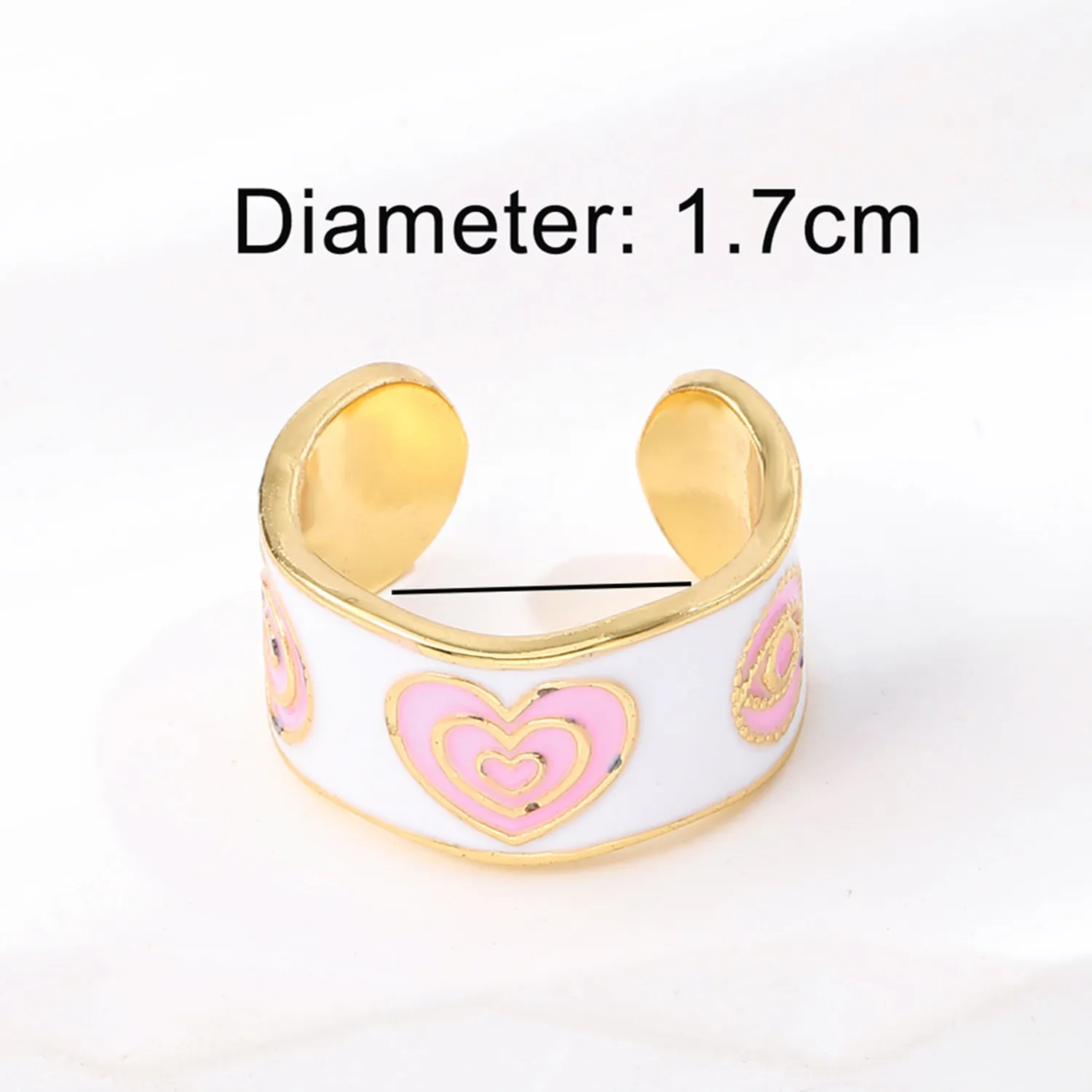 2021 INS Color Rainbow Fashion Rings For Women Finger Jewelry Clear CZ Colorful Neon Enamel Open Adjusted Dome Ring