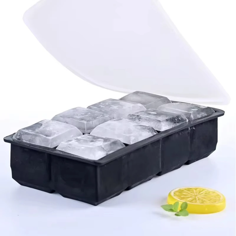 4/6/8/15 Grid Silicone Ice Cube Mold Big Square Ice Cube Tray Mold Ice Cube Maker Non-toxic Durable Bar Pub Wine Ice Block Maker