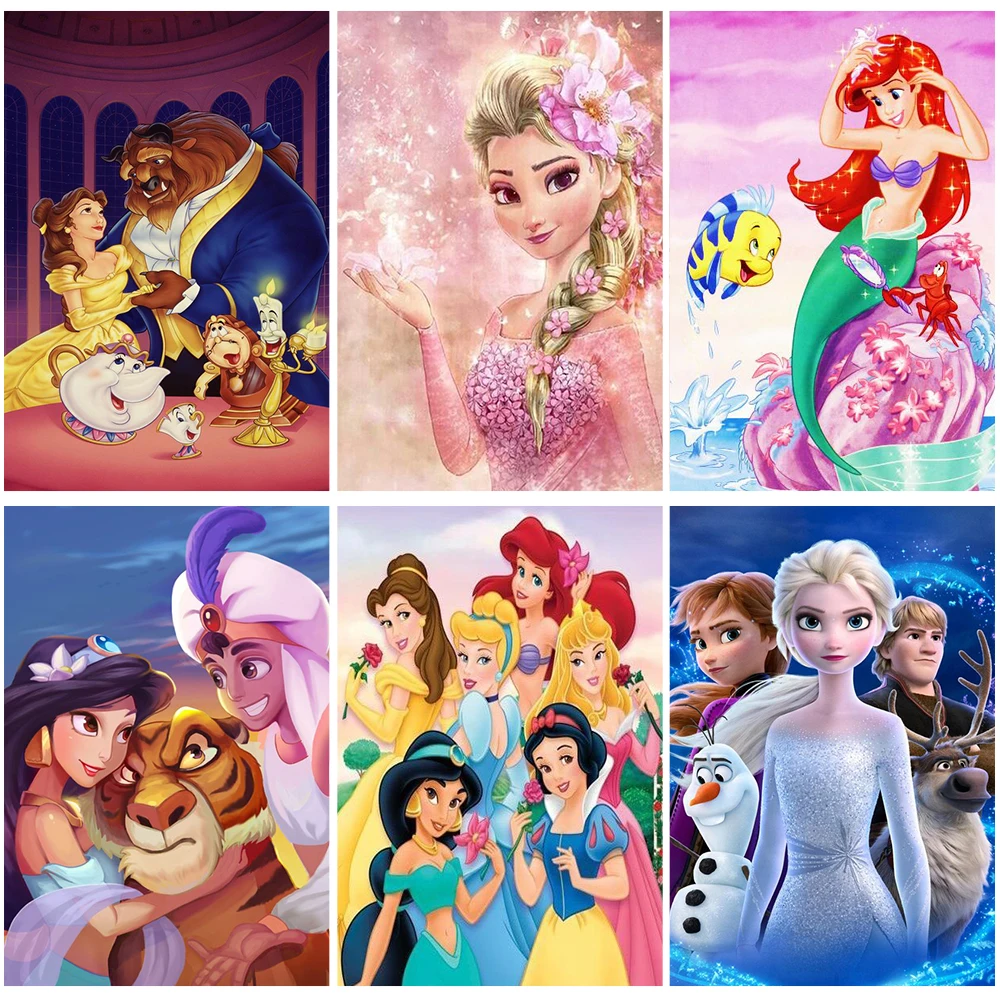 

Полностью круглая алмазная живопись хлеб 5D Вышивка крестиком Дисней мультфильм принцесса мозаика изделия ручной работы Декор для дома