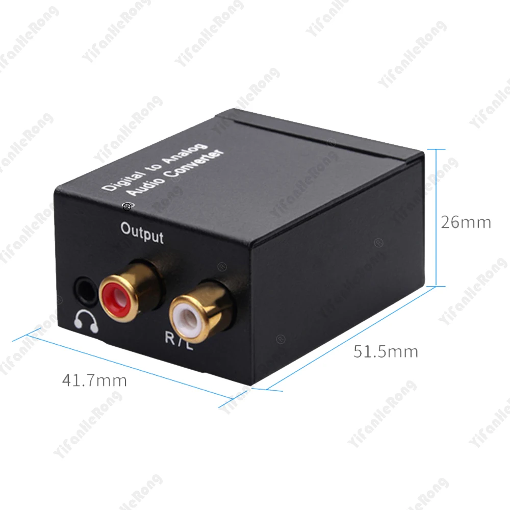 New Digital to Analog Audio Converter DAC Amplifier Decoder Optical Coaxial Toslink to Analog RCA L/R Audio Converter Adapter