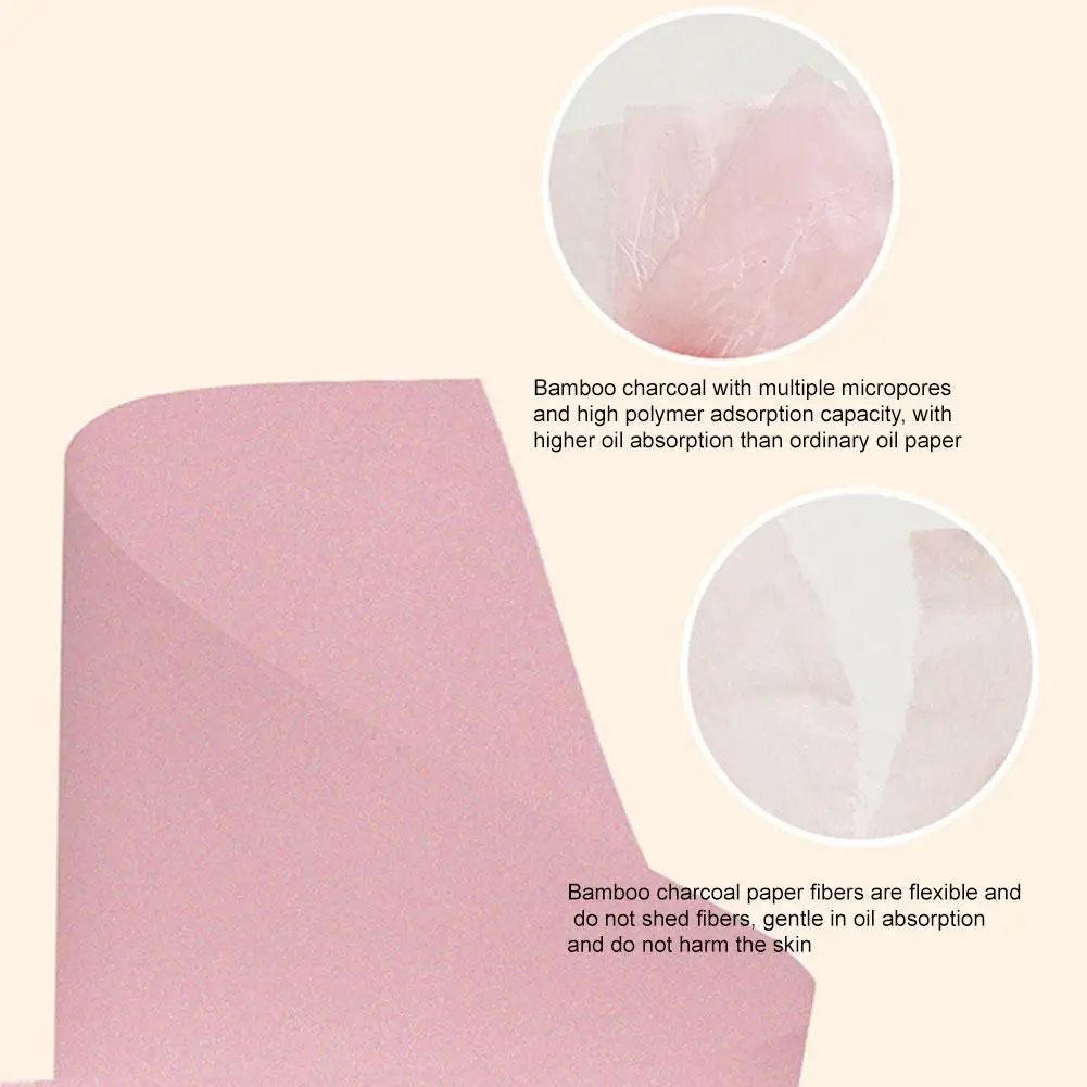 100 Sheets Portable Face Oil Absorbing Paper With Mirror Paper Beauty Beauty Fat Care Absorbs Facial Case Woman Facial T6T9