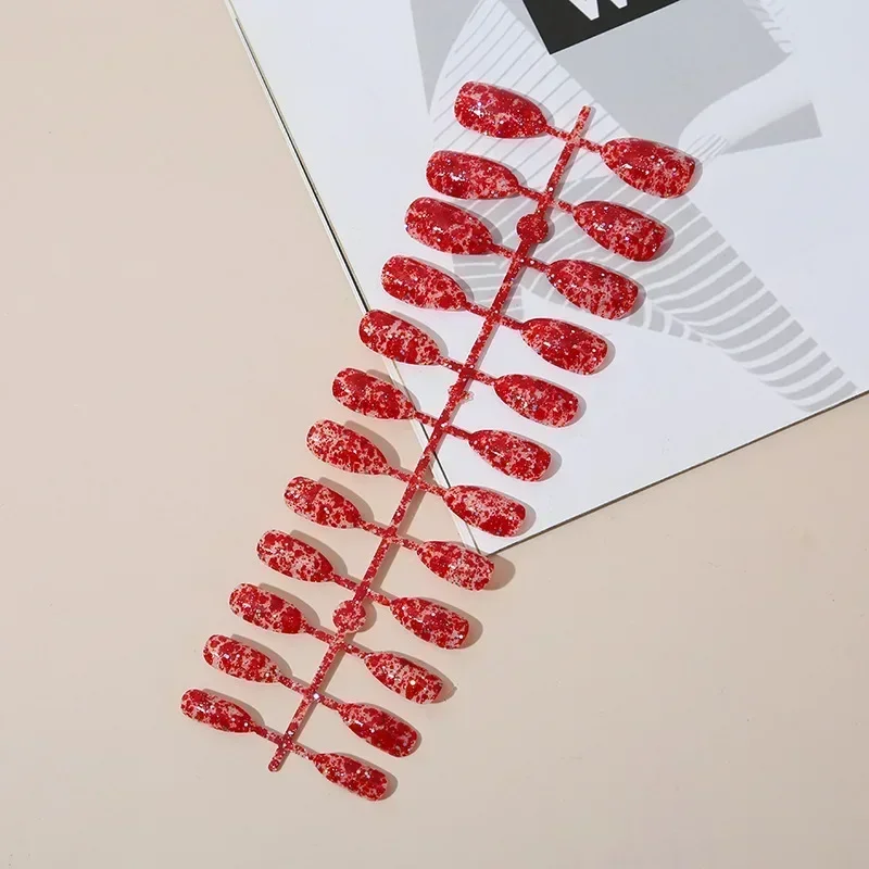 

24 шт./партия, блестящие балетки для ногтей