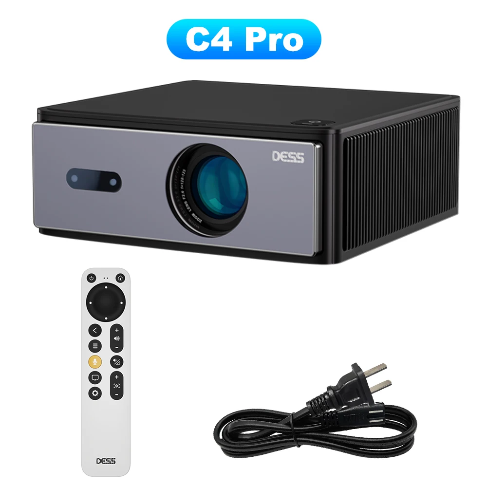 جهاز عرض فيديو DESS C4Pro 4k مزدوج واي فاي 1800Lum...