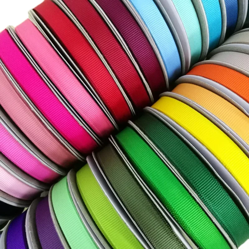 3/8" 9mm 10mm 1cm Grosgrain Ribbon Polyester Tapes for Sewing Bows Making Wedding
