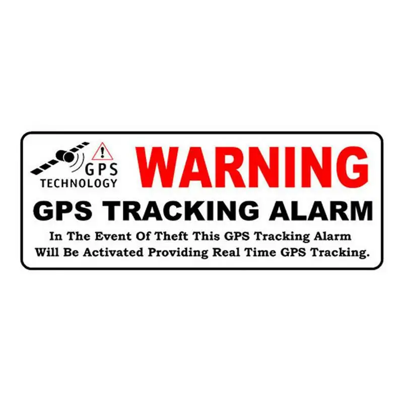 Gps Tracking Alarm Sticker Adesivi Di Avvertenza Di Sicurezza Adesivi Antifurto Per Moto Scoter Car Reflective Decoration