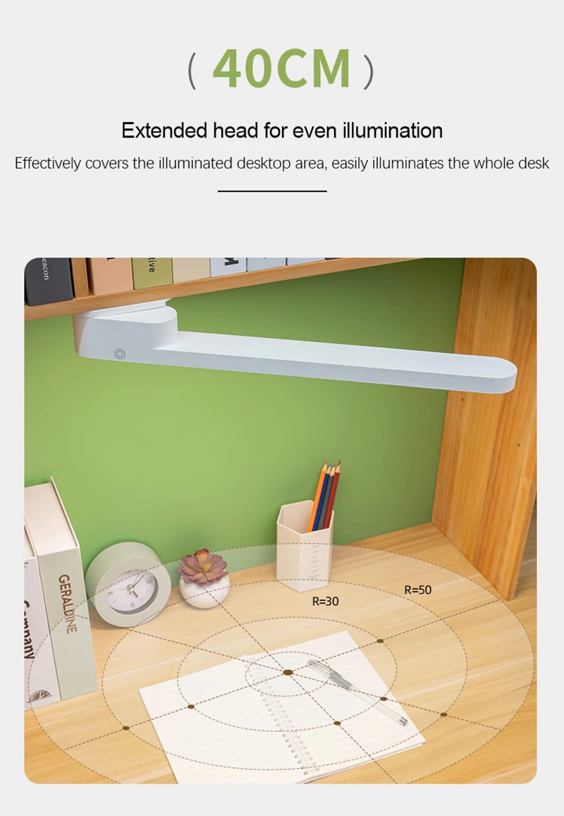 Description Picture 5 of itemDesk Lamp Hanging Magnetic Table Lamp LED USB Rechargeable Stepless Dimming Cabinet Closet Wardrobe Night Light