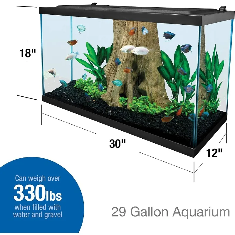 Glass Aquarium, Rectangular Fish Tank, Assorted Color 2