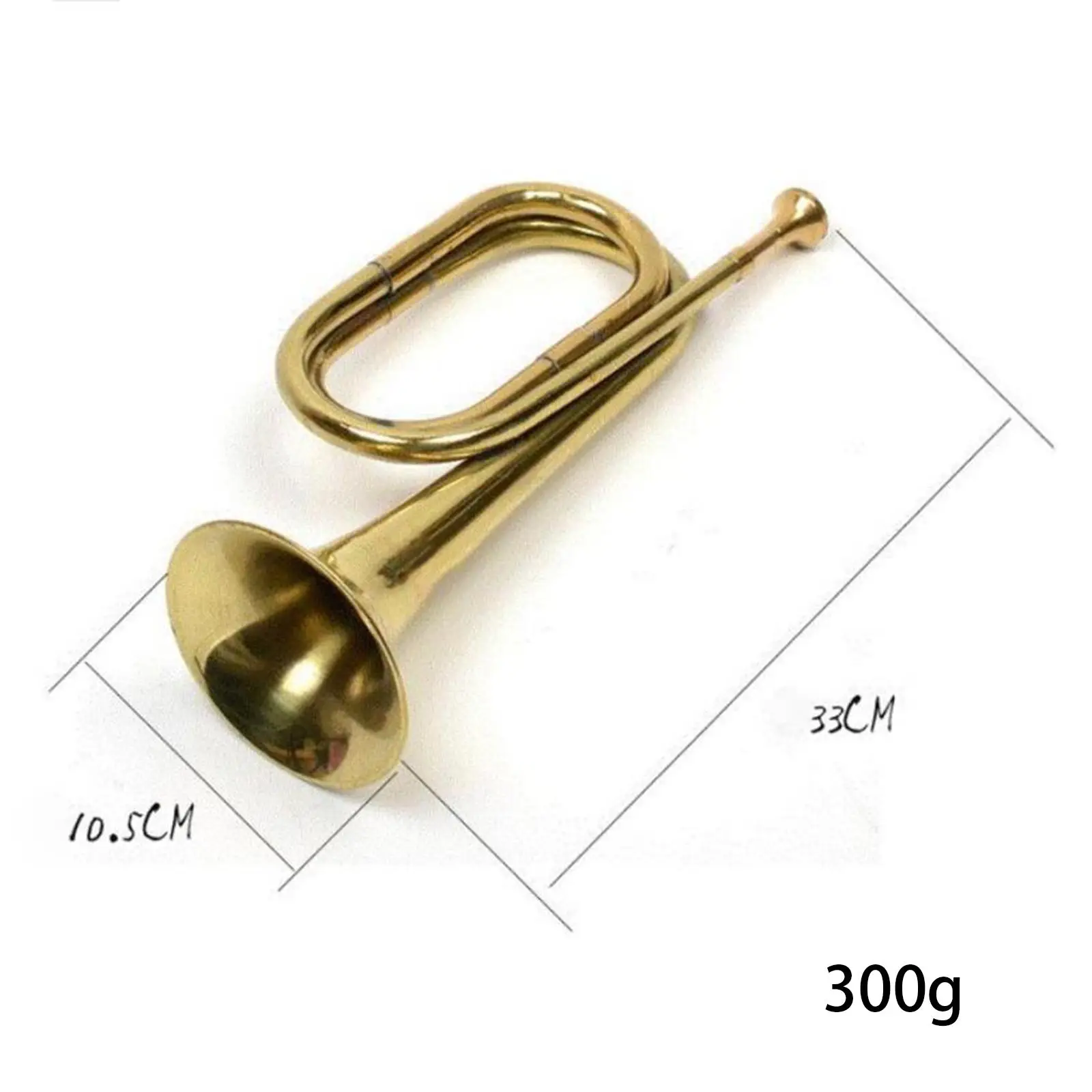 Brass Bugles Cheering trumpet Trumpet Orchestra with Cloth for Show Exercise Beginners