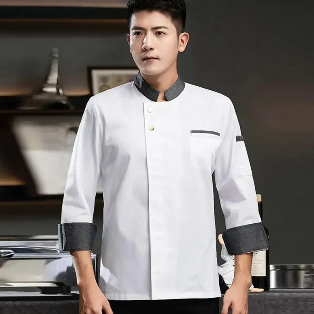 

Pastry Service Closure Bakery Lightweight Women Clothes Cook Men Breathable Chef Coat Uniform Buttons Anti-pilling