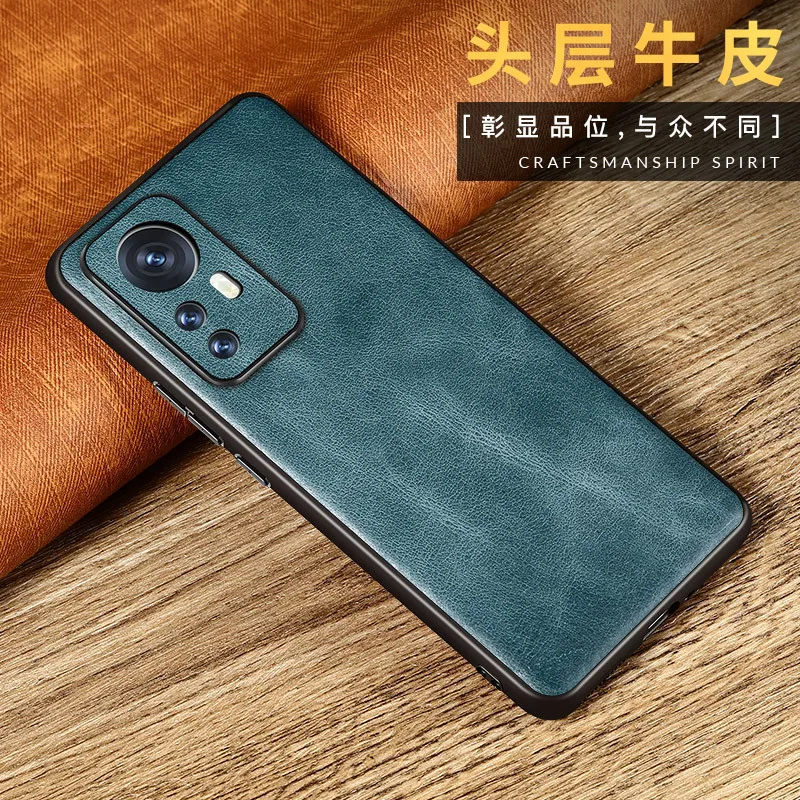 

Genuine Oil Wax Leather Mobile Phone Case For Xiaomi Mi 12 11 12x Mi12 Mi11 Pro Ultra Cover Bag