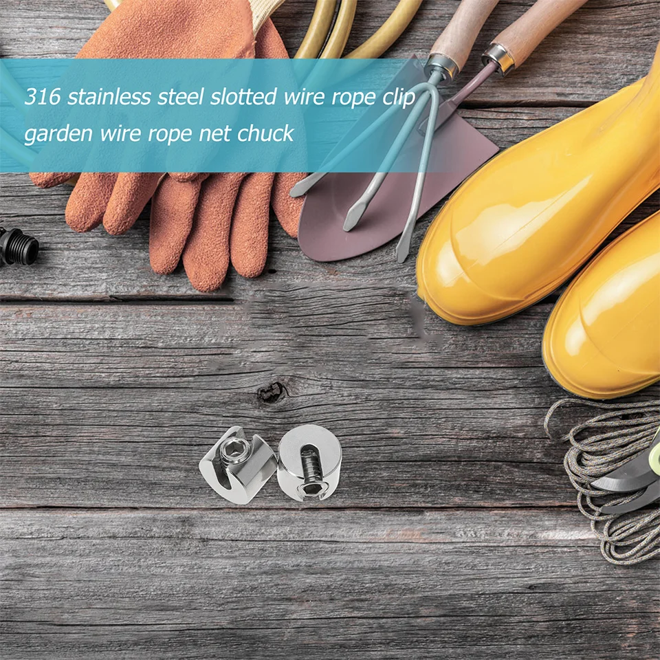 1Pc M2/3/4/5/6/8/10/12/14mm Manicotto Per Fune Metallica 304 Acciaio Inossidabile Tipo U Fermacavo Hardware Clip Di Fissaggio Morsetto Per Filo Bulloni Rigging - Foto 5