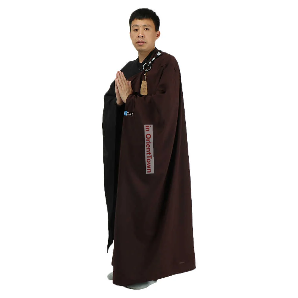 Asian Temples Monk's Robe + Outerwear Suit Buddhist Lay Man's Inner Wear + Kasaya Outer Vestment Nun Matching Gown Cassock