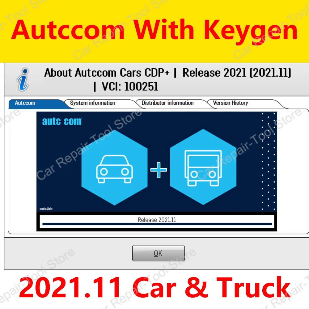 

Newest Autccoms Release 2021.11 With Keygen For Car Truck Diagnostic Tools Not VM Softwares For Obd2 Scanner VCI DS 150 Link