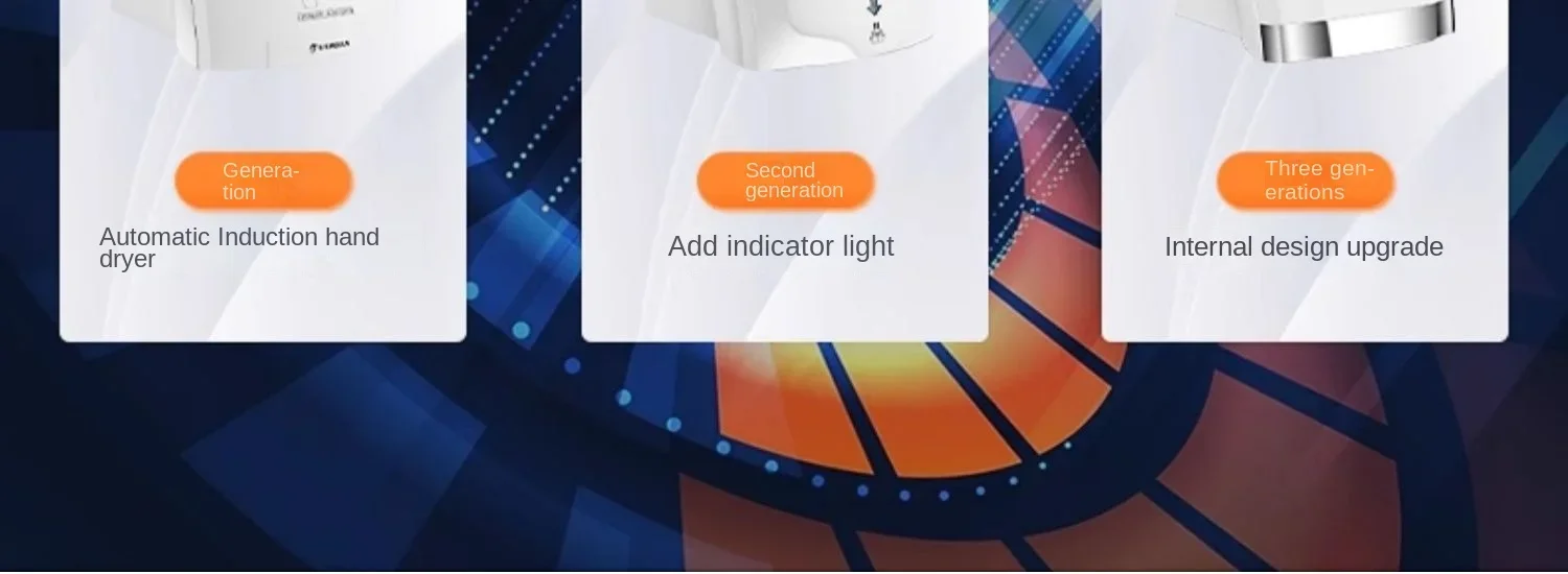 Description Picture 3 of item220V High-Speed Hand Dryer for Commercial Restrooms, Automatic Sensor and Energy-Efficient