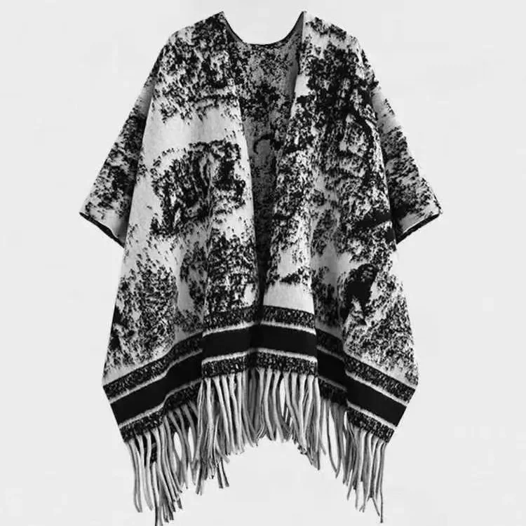 Chinese style ink painting scarf shawl