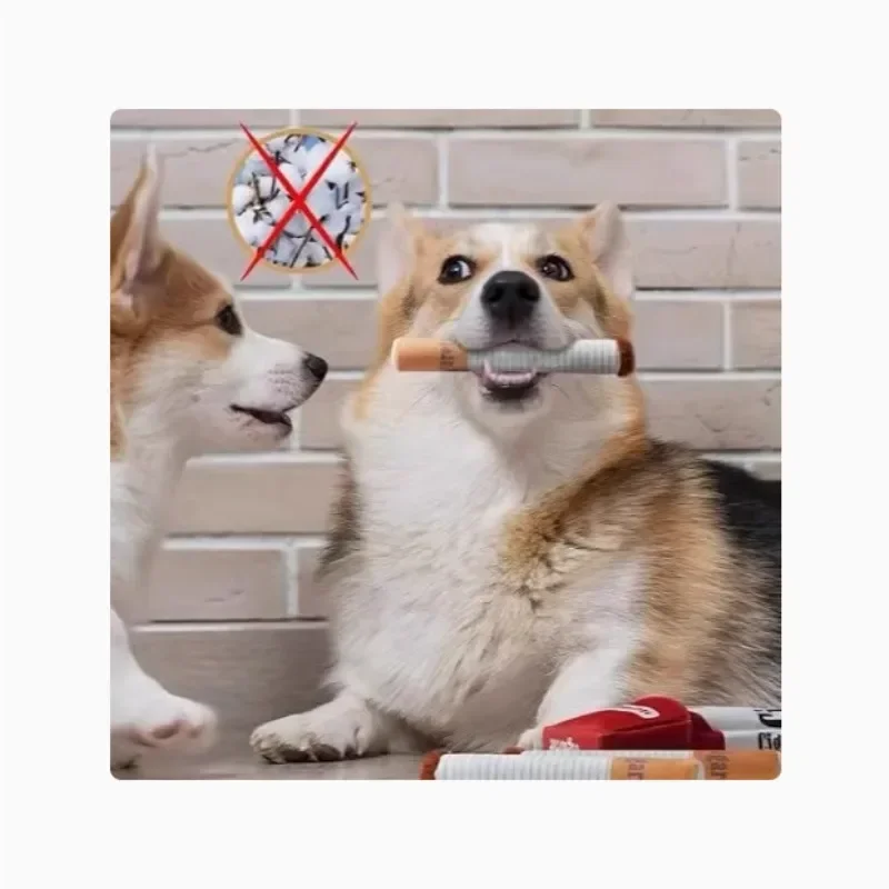 Interactive Plush Dog Toys with Creatives Cigarette Design: Engaging Giggling Sounds and Chew-Resistant Features,Ideal-Pet Gifts 2