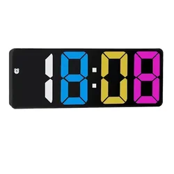 Smart Electronic Clock with Bright Display, Voice Control, and Multifunctional Features (Colorful)