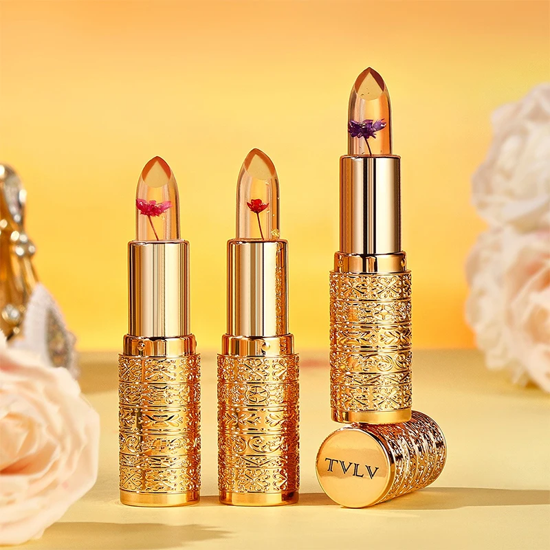 Crystal Color-changing Petal Lipstick for Women Moisturizes long-lasting non-sticky Cup Lip Balm