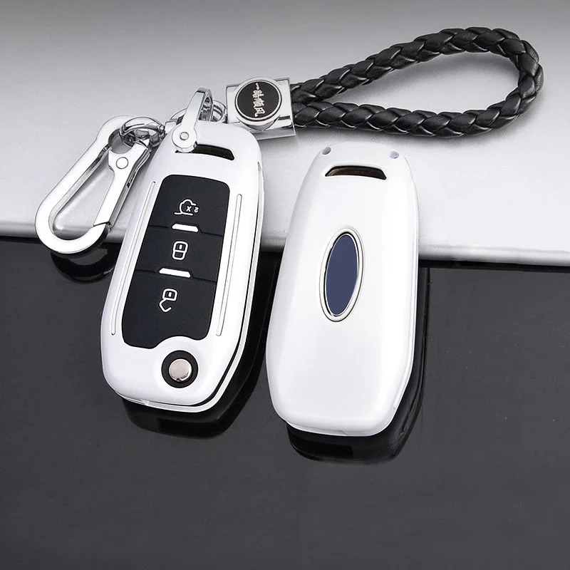 

ABS + Silicone Car Key Case for Ford Explorer Ranger F150 F250 F350 F450 F550 Super Duty EcoSport Remote Key 360° Protect Shell