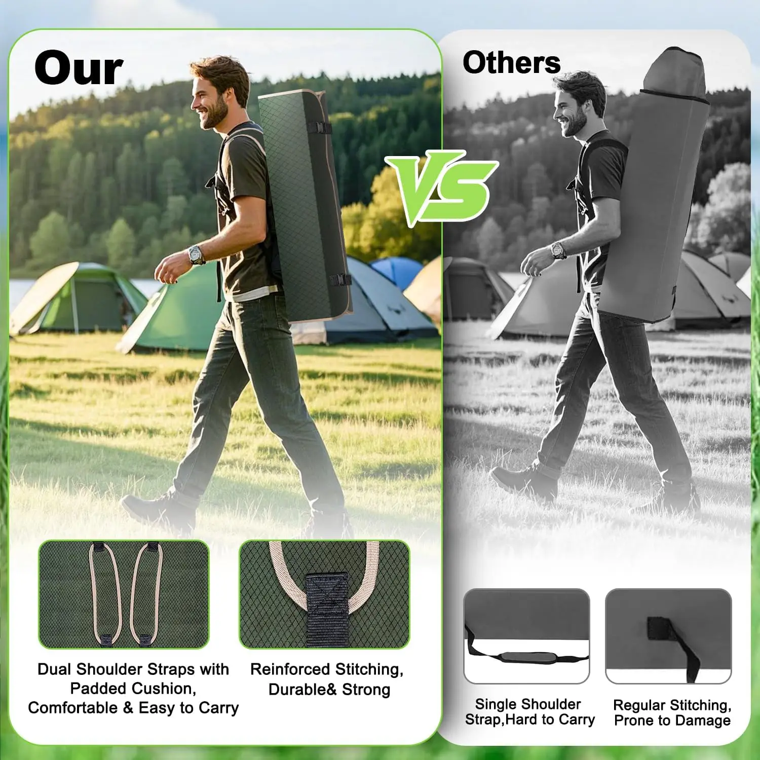 Portable Camping Chair with - Folding Chair with , Durable 600D Oxford Canopy Chair for , Beach, Picnics, Fishing & Sports