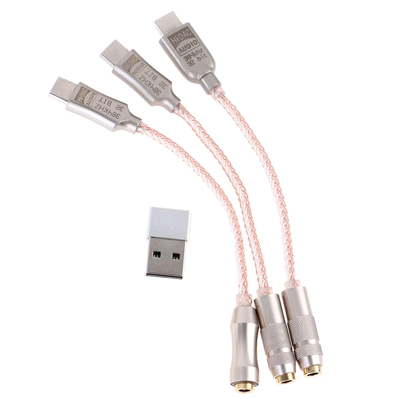 Earphone Amplifier Adapter USB Type C To 3.5mm DAC Amp Digital Decoder AUX Audio Cable Converter