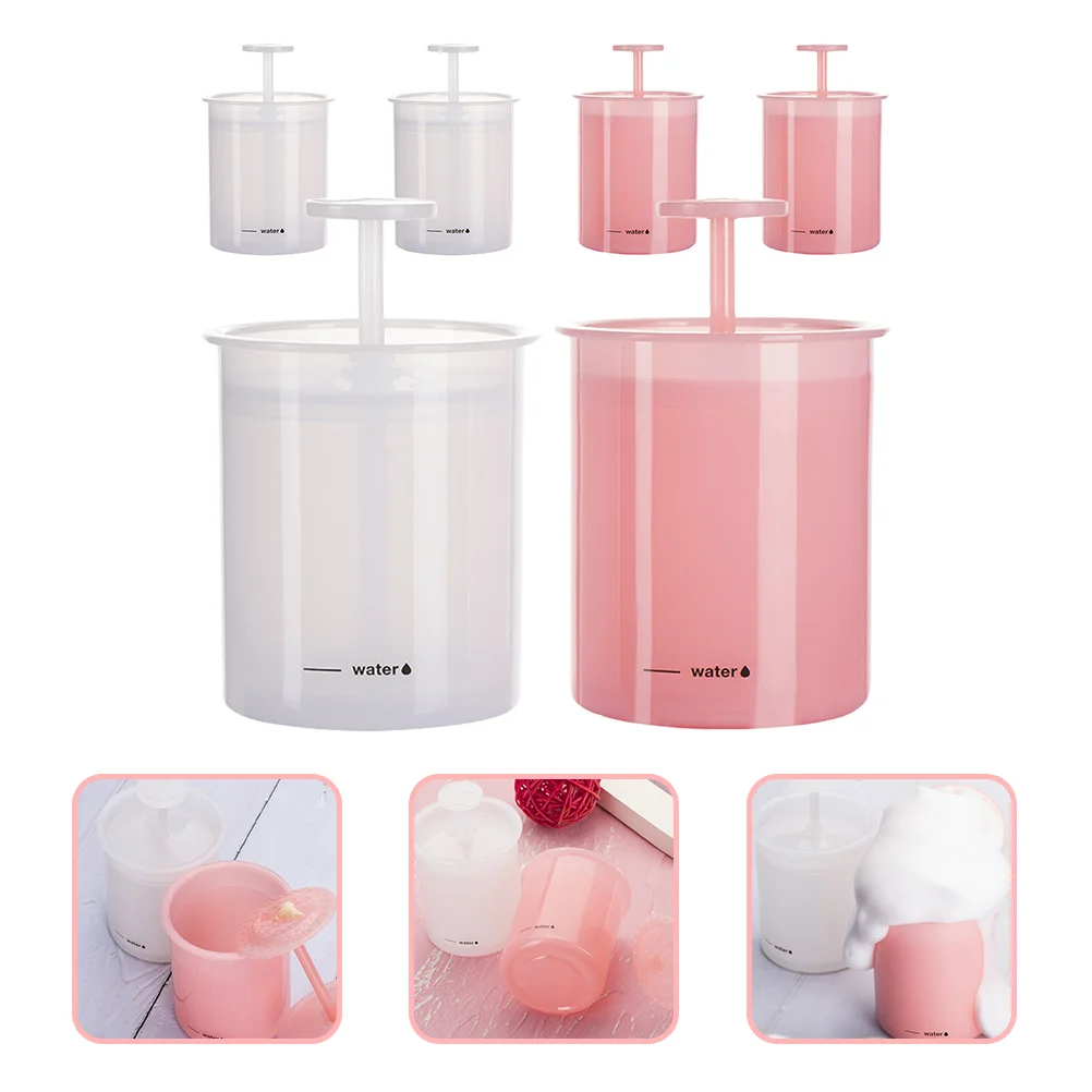 

6 Pcs Facial Cleanser Foamer Cleansing Gel Marshmallow Face Wash Trip Pp