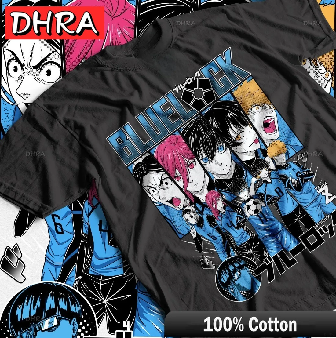 Unisex Blue Lock Anime Graphic Cotton Tee - Short Sleeve Summer Top
