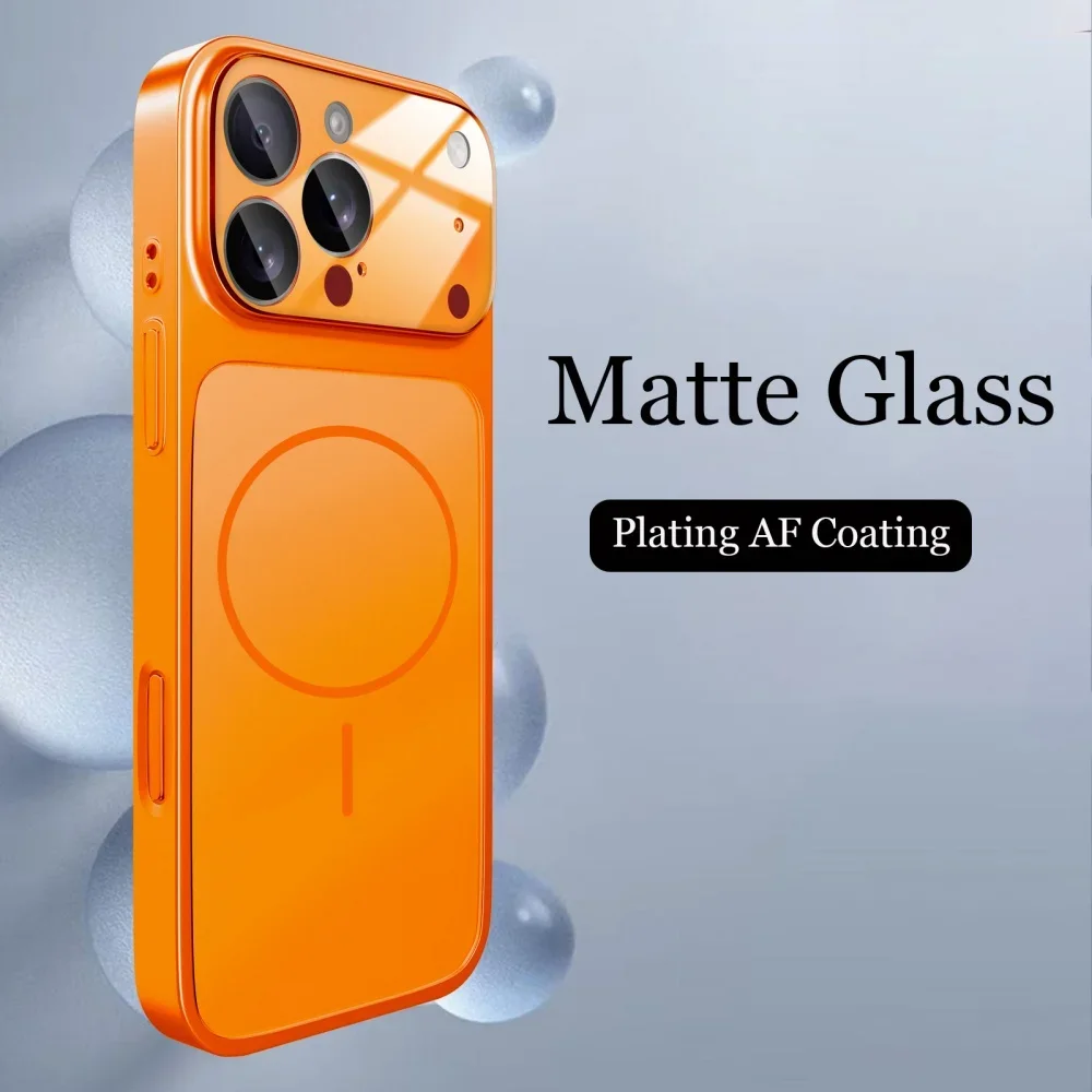 Enhanced Product Title:  
Premium Glass Nano Matte Case with Magnetic Wireless Charging Compatibility