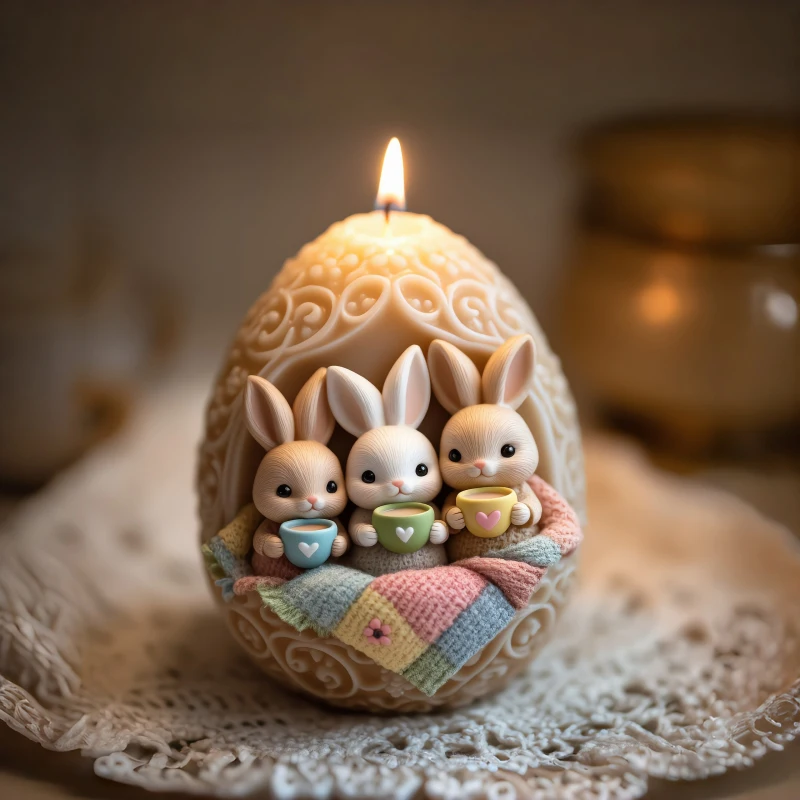 Easter Bunny Candle Mold 1