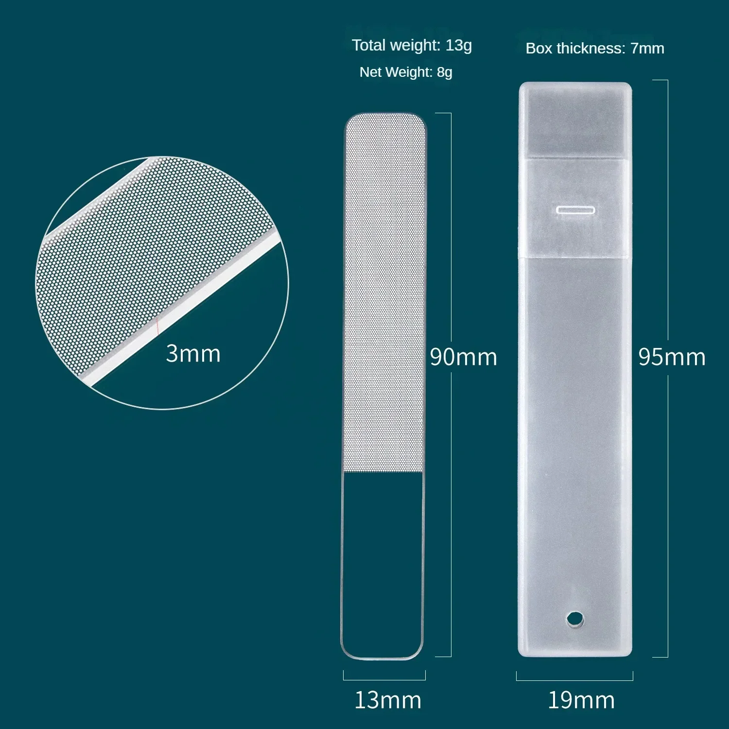 קובץ ציפורן שקוף קבצי זכוכית ננו קבצי ציפורן מקצועיים לשחזור ולפוליש ציוד לשחזור כלי אמנות למניקור קופסה לבנה
