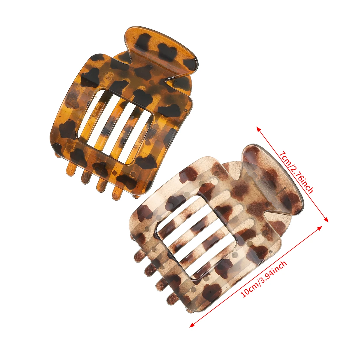 Fashionable Leopard Print Hair Crab Clip Women Duckbill Hair Clip Curved Solid Hair Clip Hair Accessories Headdress