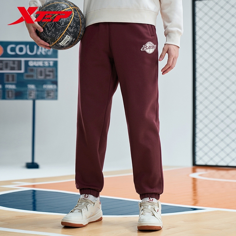 Xtep Knitting Trousers For Men 2024 Winter Soft Keep Warm With Pockets Pants Comfortable Everyday Training Bottoms 876429630072