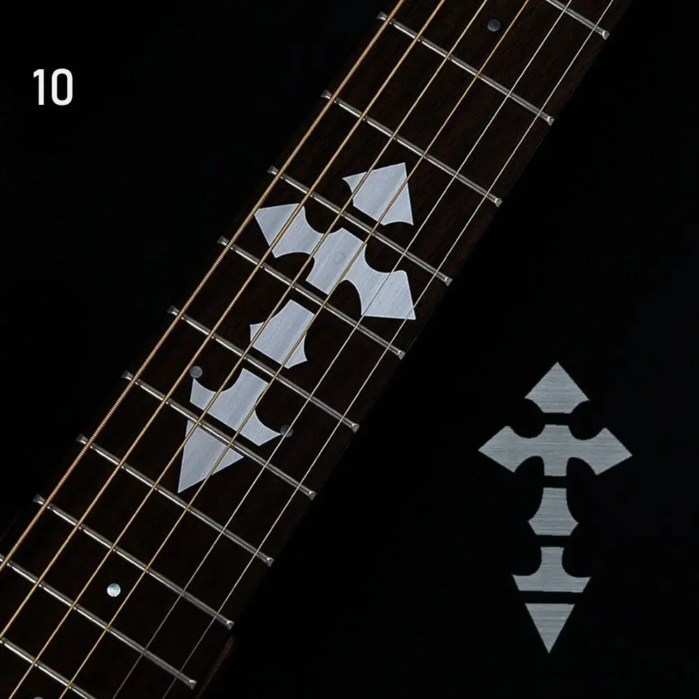 Instrument Decorations: Ultra Thin Cross Inlay Fretboard Stickers for Electric Guitar Accessories