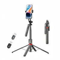 220cm Extendable Phone Tripod Stand with Gimbal Handle & Remote - Anti-Shake Selfie Stick for Mobile Camera