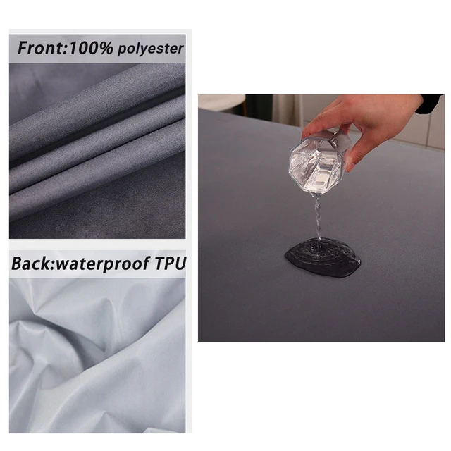 Drap-housse de lit imperméable avec bande élastique, protection de remplacement de matelas pour lit simple et Double, taille multiple, Queen, King 3
