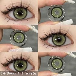 EYESHARE Colored Contact Lenses - Natural Brown, Blue, Gray, Green Options (DIAMOND-green)