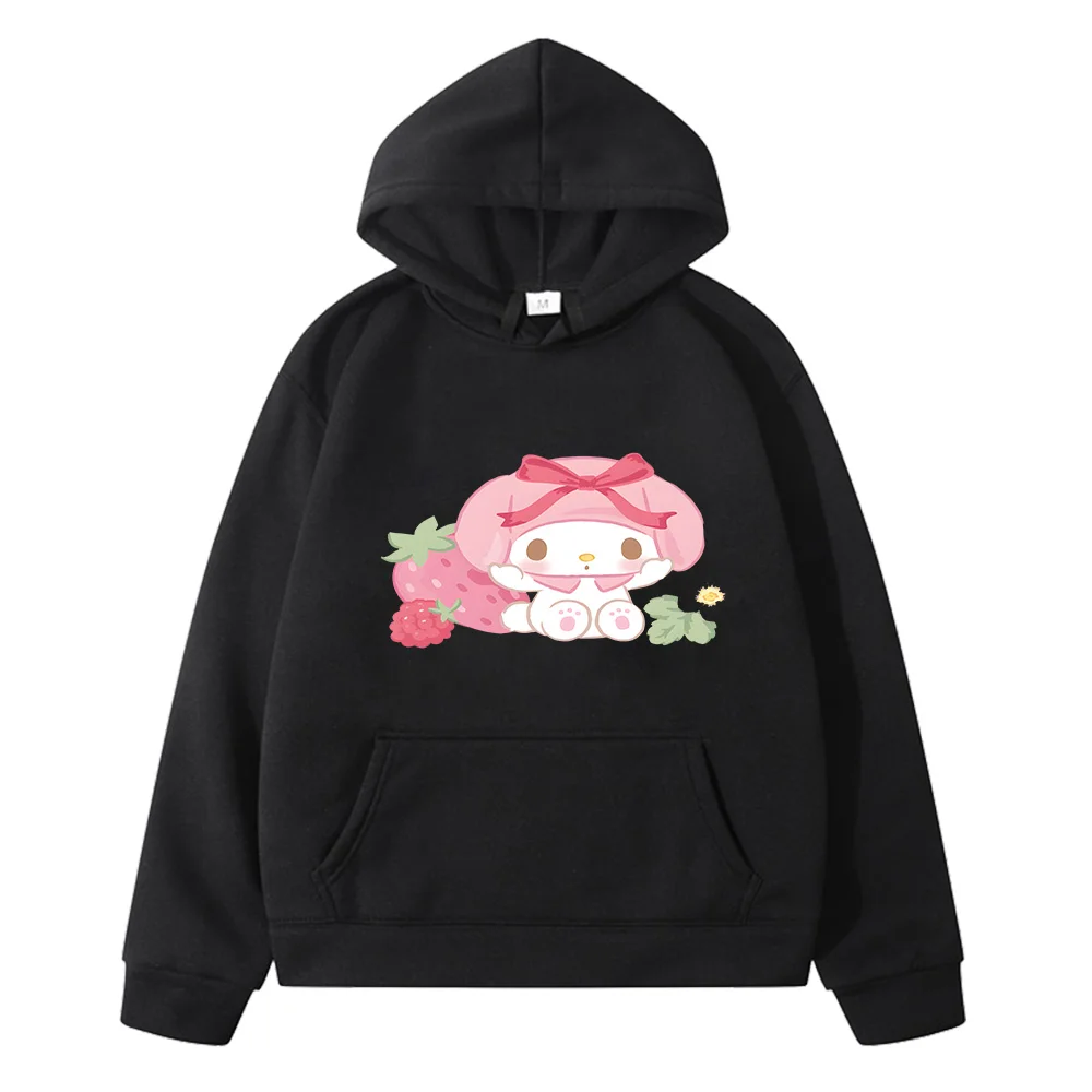 

Strawberry Melody Bunny Kids Clothing Children's Hooded Long-sleeved Cartoon Printed Graffiti Spring Fall Toddler Sweatshirts