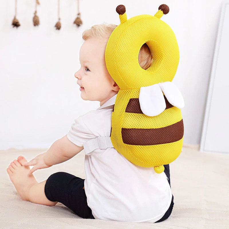 

Head Back Protector Baby Protect Pillow Learn Walk Headgear Prevent Injured Safety Pad Prevention Fall Cartoon Bee Kids Pillows