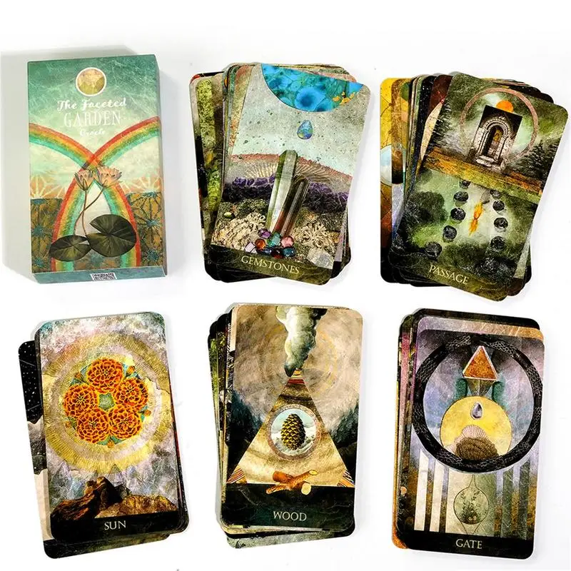 The Faceted Garden Oracle Second Edition Oracle Deck Divination Inspired By The Symbolism And Metaphor Of The Garden 52 Pcs Card 4pcs lot rose metaphor series sticker pack