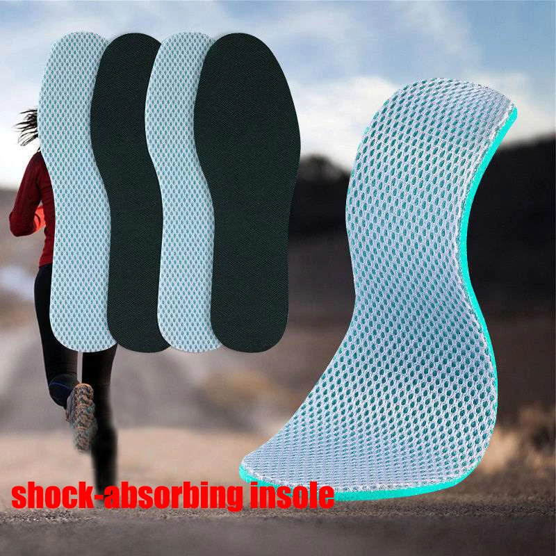 

Breathable Shock Absorption Sweat Insole Mesh Deodorant Breathable Cushion Running Insole Insert Nursing Foot Pad Exercise Pad