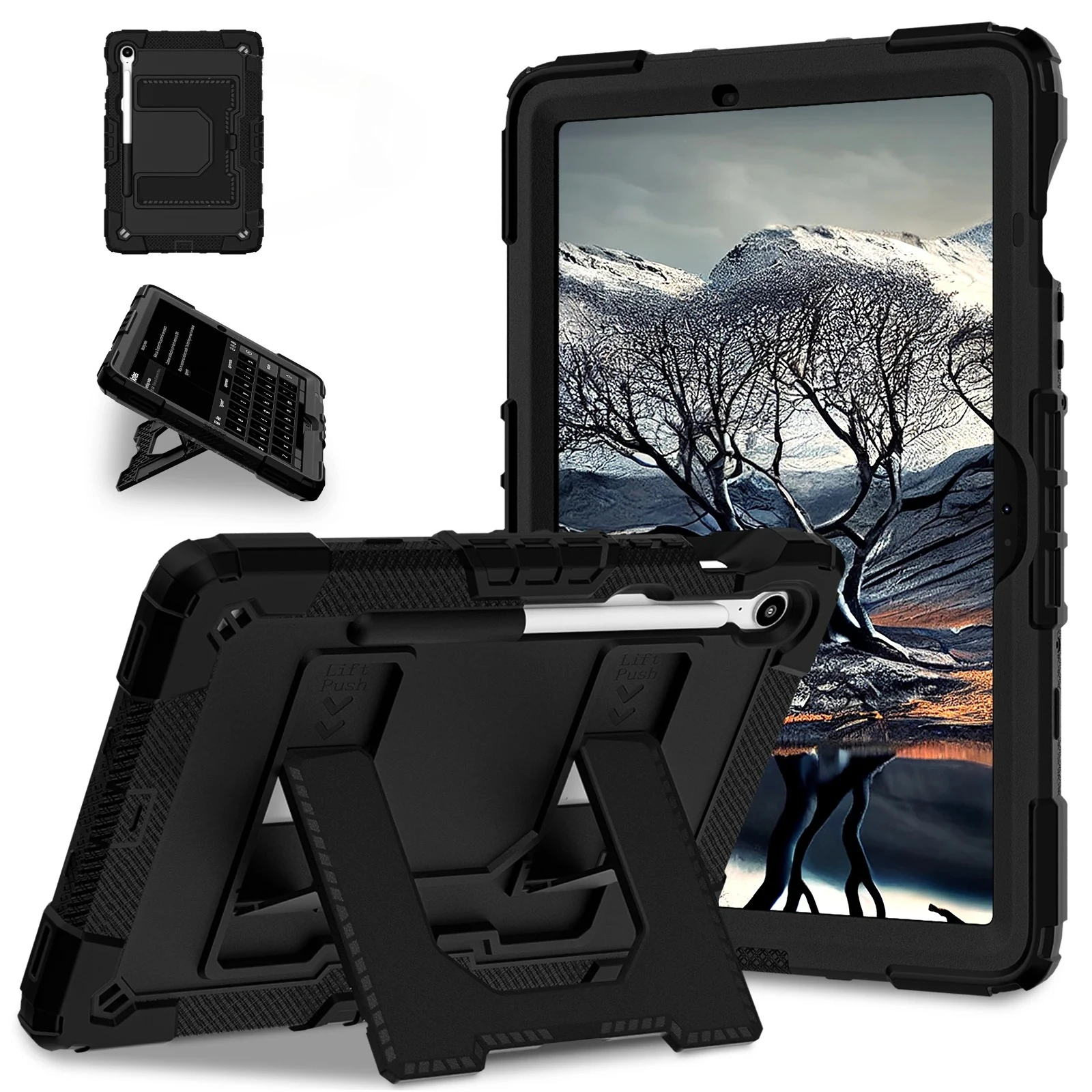 Rugged Samsung Tablet Case with Handle Stand and Pen Slot - Shockproof Design