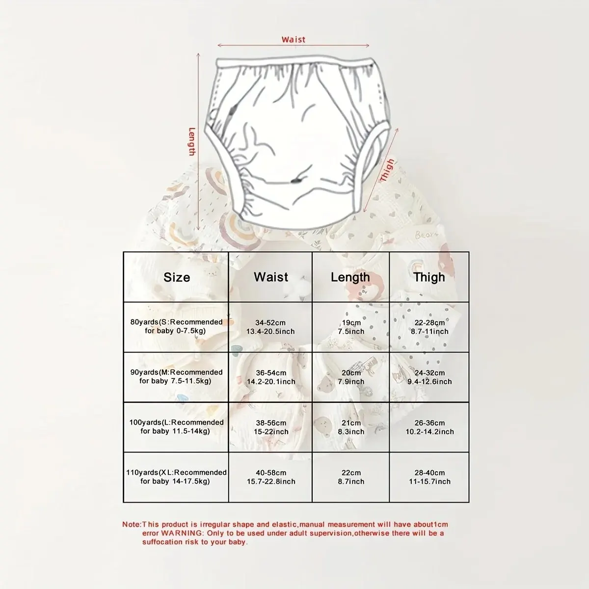 Reusable 6-Layer Waterproof Diaper 6
