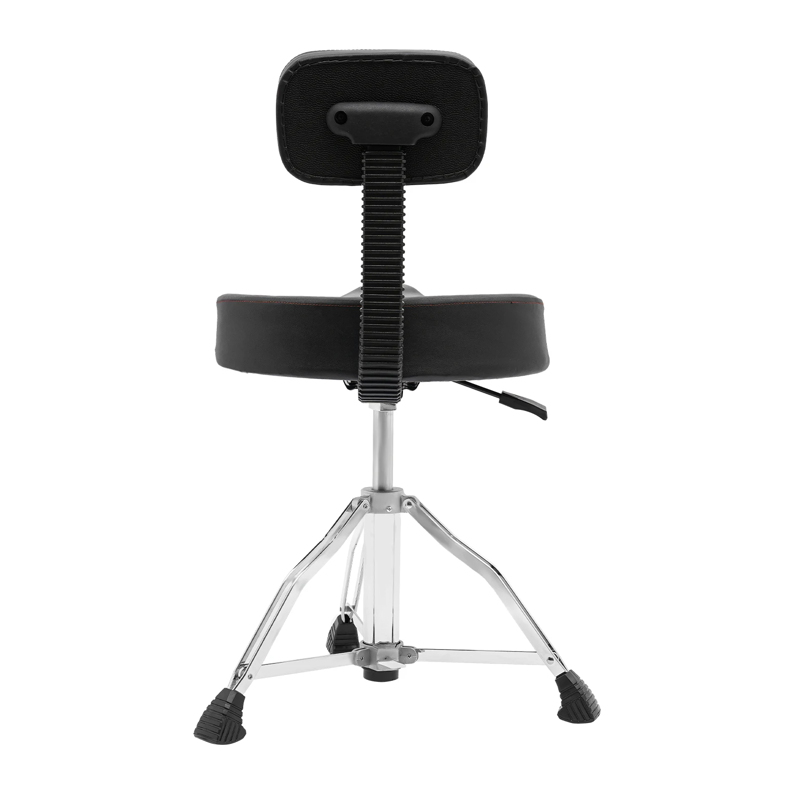 Hocker mit Verstellbarer Rückenlehne Höhenverstellbarer Luftstuhl 360° ° Drehbarer Luftstuhl für Schreibtische, Friseure, Schönheitssalons (Schwarz) – Detail 2