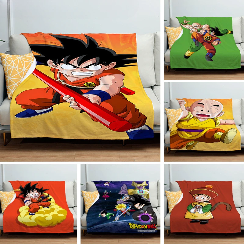 

Animation Peripheral Dragon Ball Flannel Blanket Sofa Bed Blanket Cartoon Office Lunch Break Air Conditioning Blanket